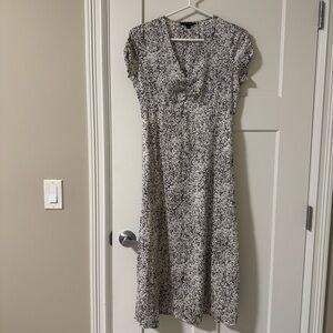 Banana Republic Black and White Midi Dress